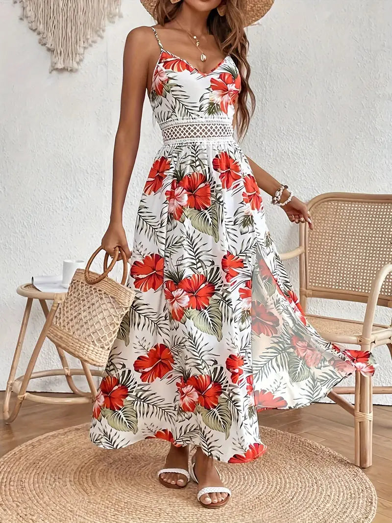 Floral Spaghetti Strap Dress