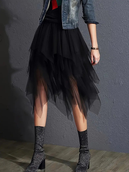 Elegant Tulle Tiered Skirt