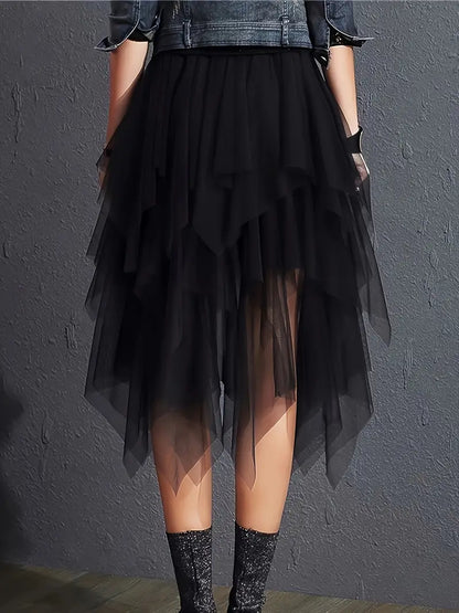 Elegant Tulle Tiered Skirt